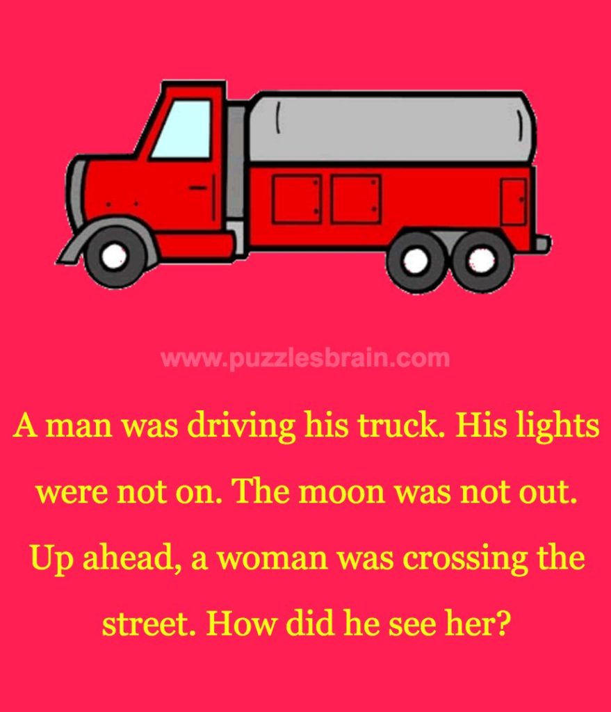  man-driving-truck-woman-crossing-street-riddle