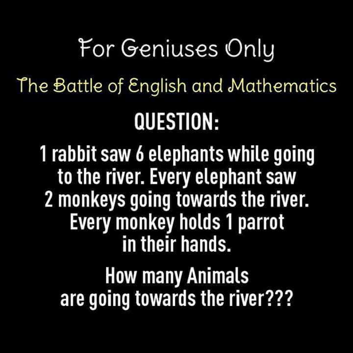 how many animals are going towards river? - Puzzles, Riddles and  Brainteasers