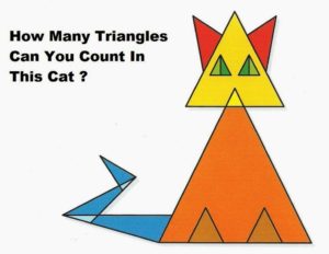 How Many triangles can you count in this cat puzzle with answer