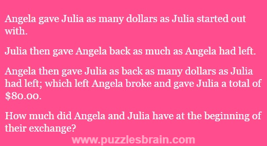 angela and julia dollar puzzles with answer