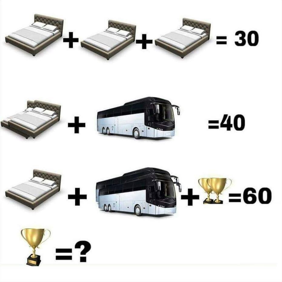 Bed Bus Trophy Puzzle