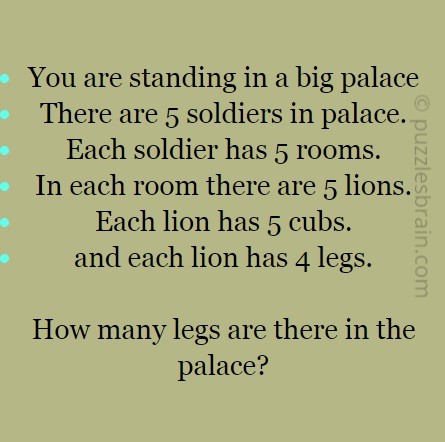How Many Legs are in the Palace ?