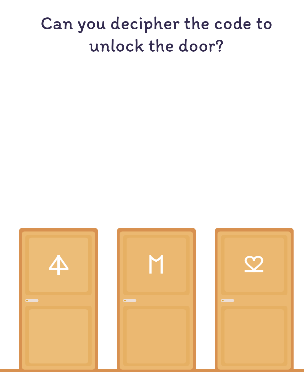 Can you decipher the code to open the door? Puzzles, Riddles and